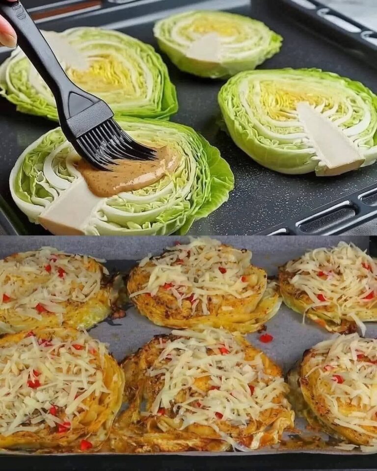 Cheesy Roasted Cabbage Steaks
