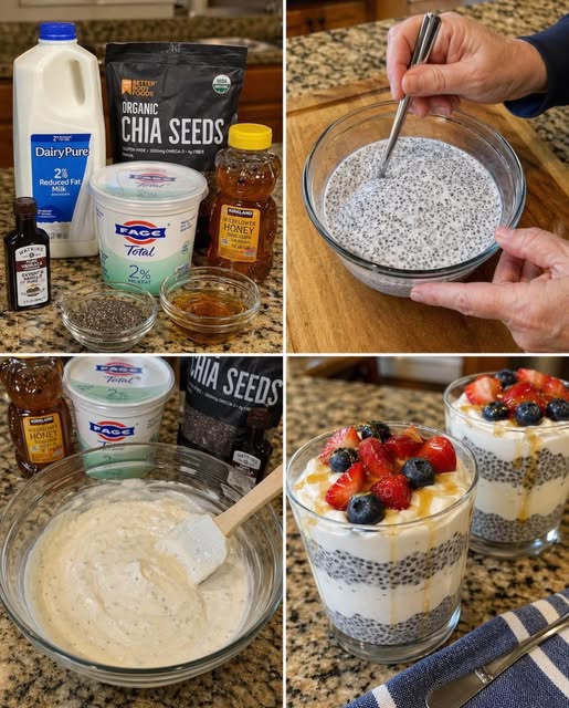 Creamy chia seed pudding