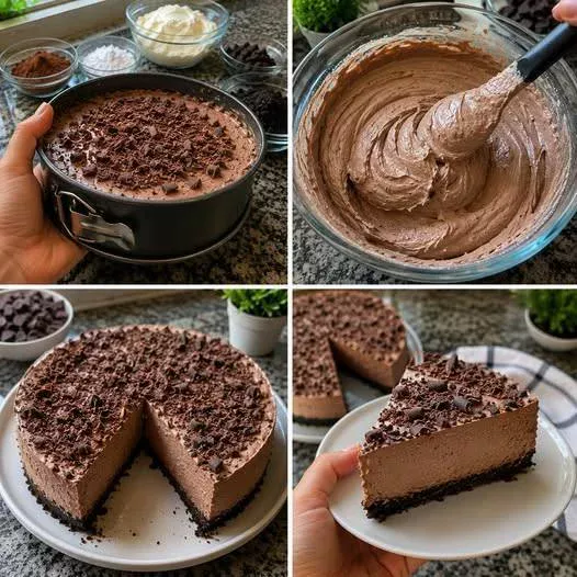 Triple Chocolate Mousse Cake